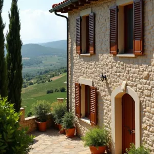 Stone Smile Over Tuscan Hills