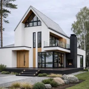 Nordic Gabled Hearthside Panorama Home