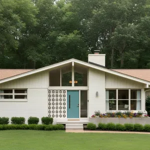 Aqua Door Midcentury Breeze Ranch