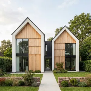 Nordic Duo Vertical Timber Home