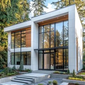 Chic Glass Fortress in the Forest