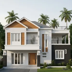 Cedar Accent Gable Courtyard Villa