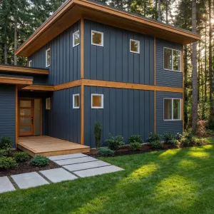 Midnight Panel Home With Cedar Lines