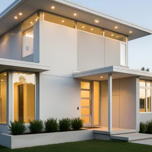 Sleek Simplicity Bathed in Sunset