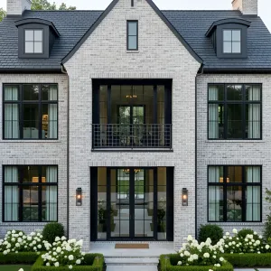 A Brick Ballet in Black and Blooms