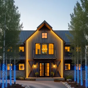Sunset Radiance: A Modern LED-Enhanced Retreat