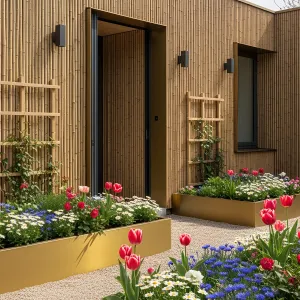 Bamboo Beauty with Boxed Blooms