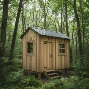 Woodsy Wonder Hut: A Forest Retreat