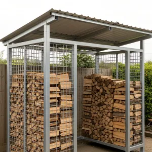 Steel Symmetry: A Log Sanctuary