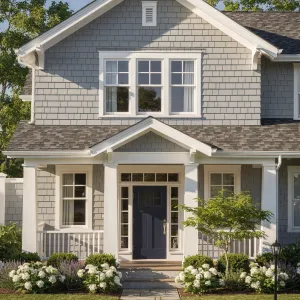Coastal Gray Shingle Porch Retreat
