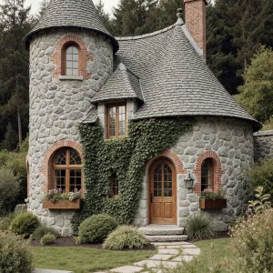 Rustic Stone Castlelet Hidden in the Pines
