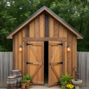 Forest-Edge Timber Gable Shed