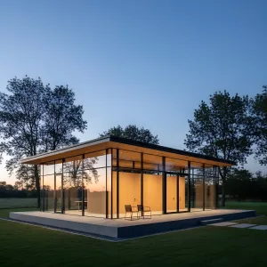 Meadow-Edge Glazed Pavilion