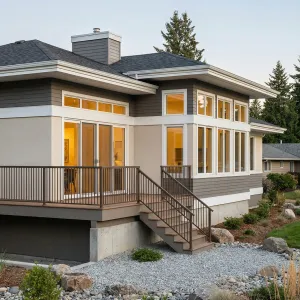 Suburban Plateau Glassfront Haven