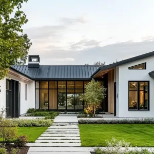 Sleek Shelter in Fall Foliage