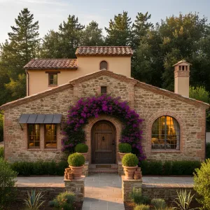 Terracotta-Topped Countryside Stone Haven