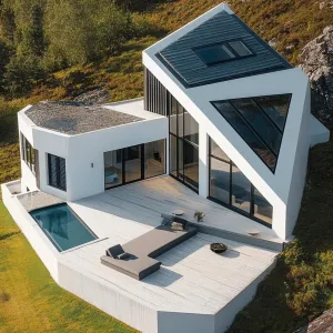 Futuristic Nest Amidst Nature